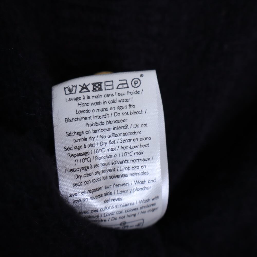 SEZANE Sacha Sweater Vest Cardigan Black w/ Gold Button Wool Blend Women's M - Picture 10 of 12